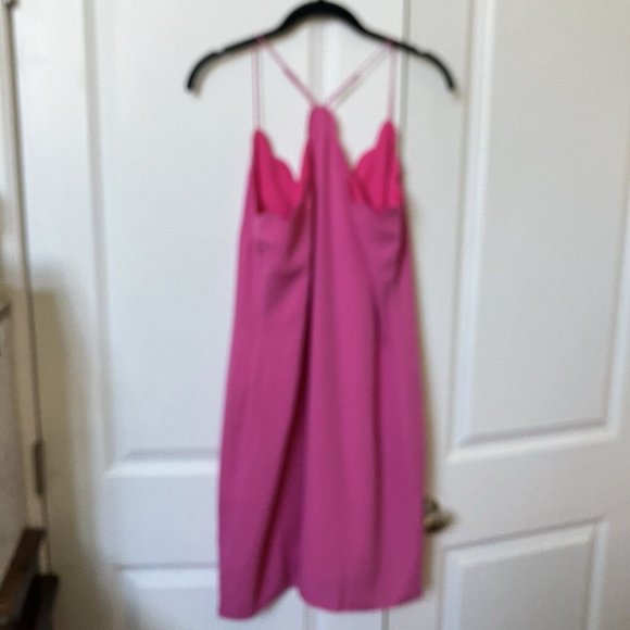 NWT J. Crew Pink Scallop Hem Pink Barbie Barbiecore Mini Dress - Picture 4 of 7